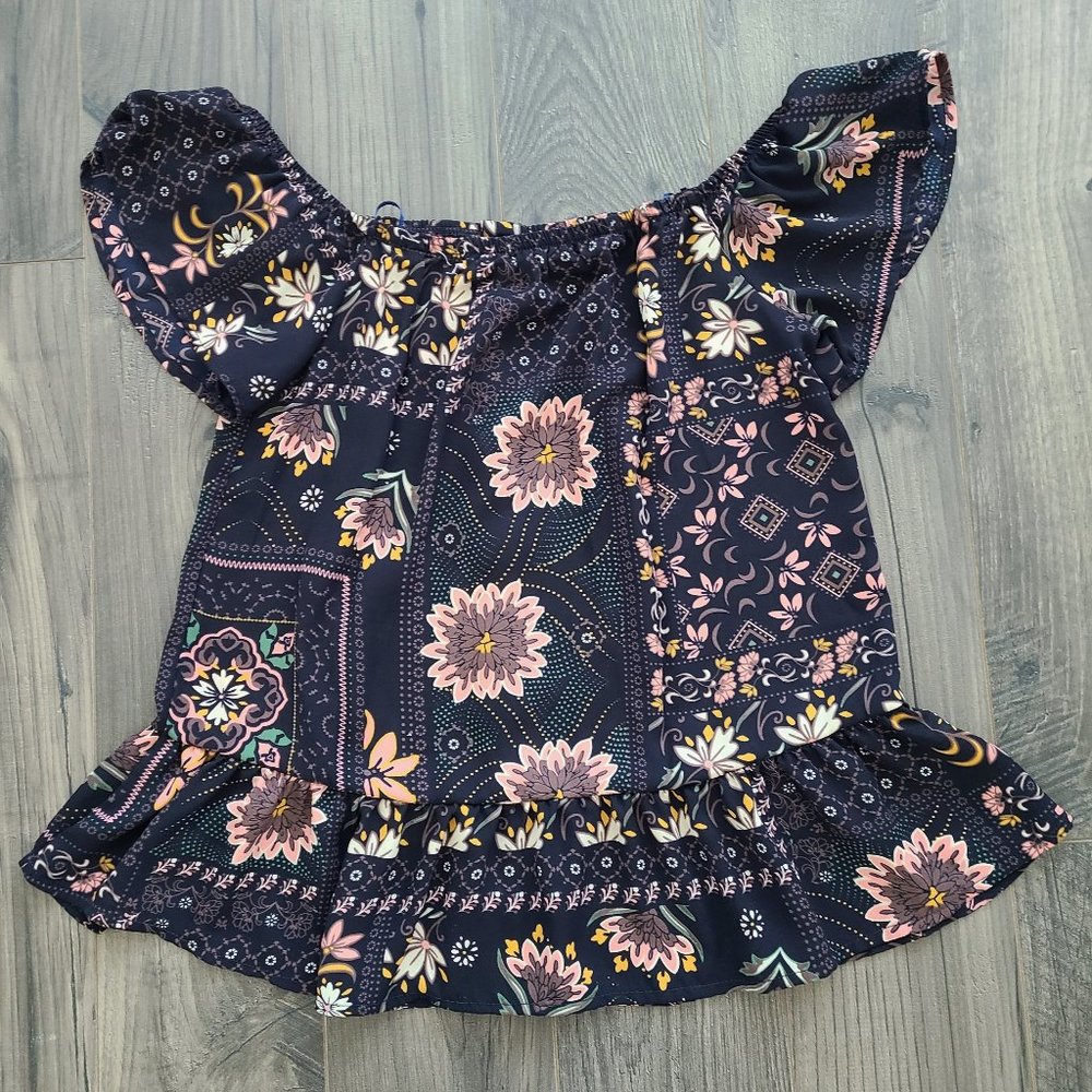 Button Down Flutter Peplum Top - image 4